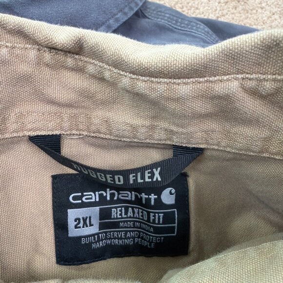 Carhartt Shirts Mens XXL Rugged Flex Relaxed Fit Midweight Canvas Work Lot of 2 - Picture 5 of 13